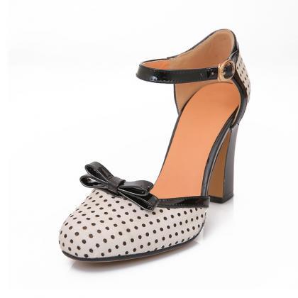 high heels black and white