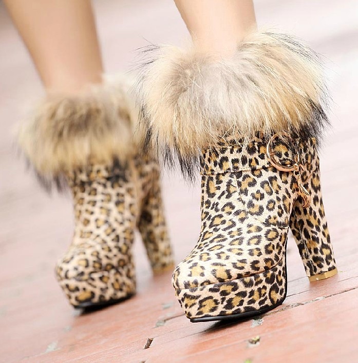 high fur boots