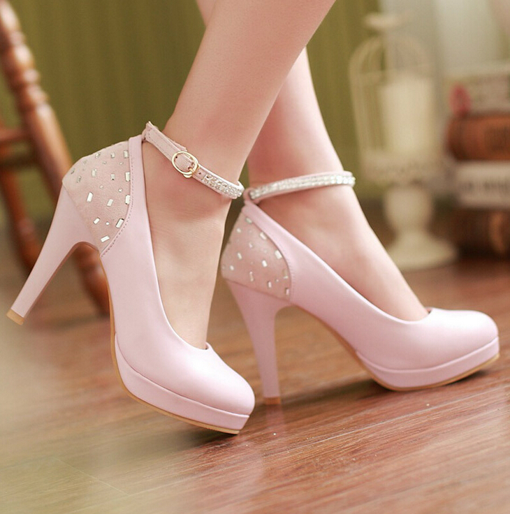 lace up heels diamond